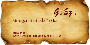 Grega Szilárda névjegykártya